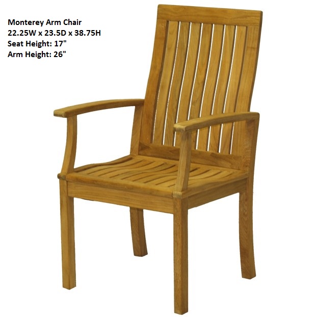 Monterey 5PC Teak Dining by Three Birds Casual - Image 2